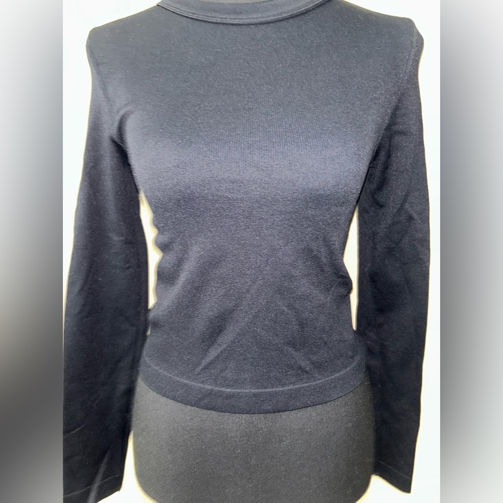Happily Grey brand black long sleeve stretch top. Size M/L